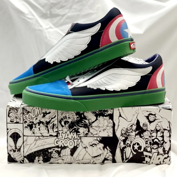 (Sold)VANS Old Skool x Marvel Avengers Multi 2018 Limited Men Size 11 New In Box - Picture 3 of 8